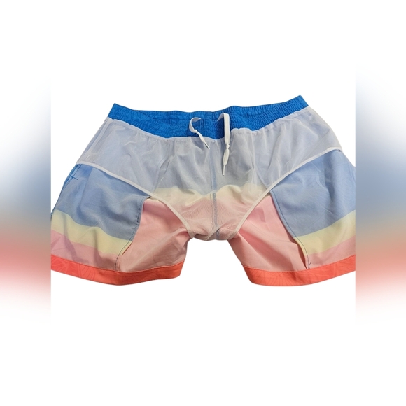 Chubbies- Short Men's 2XL  Blue and Yellow,Orange  with Elastic Waistband - Picture 10 of 11